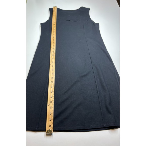 J. Jill Dress Petite Small Black Ponte Sleeveless Knee Length Knit Tank - Picture 6 of 7